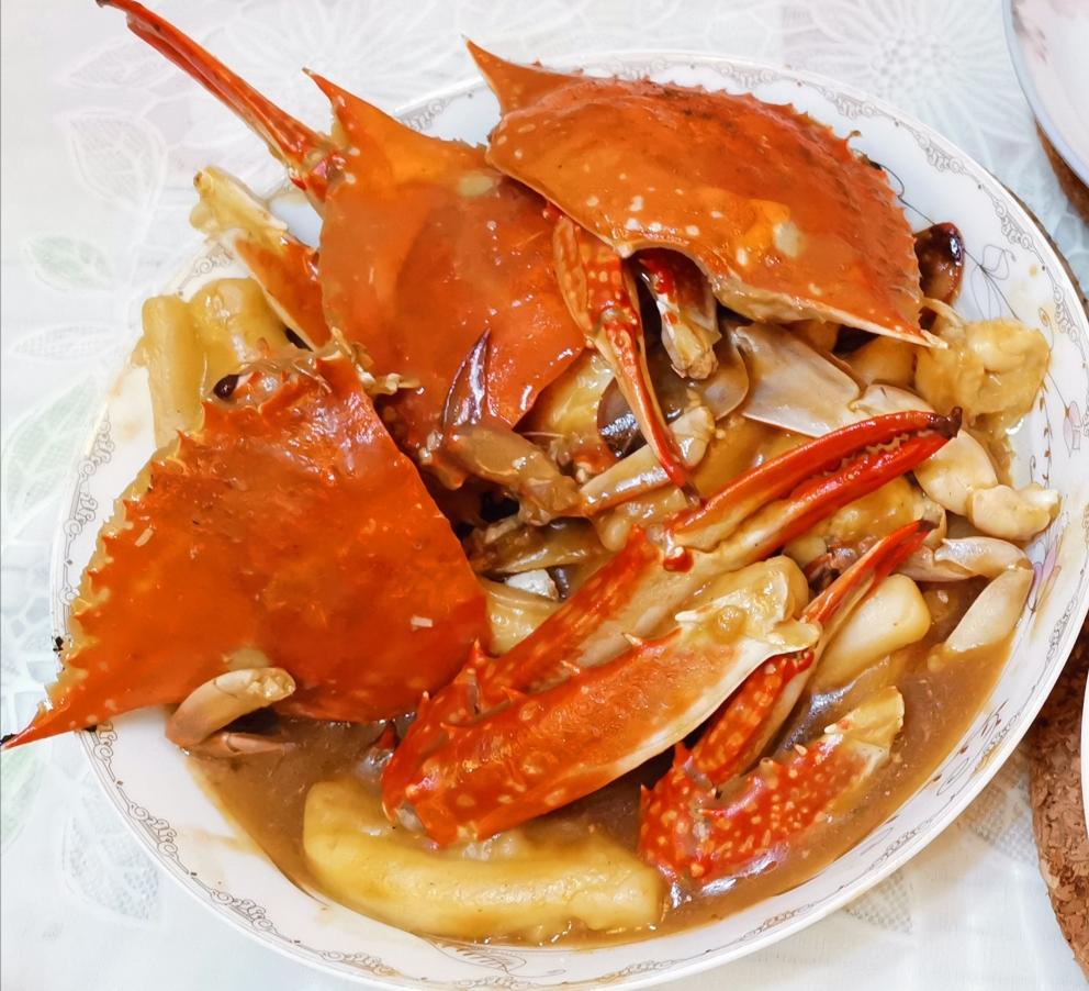 梭子蟹炒年糕