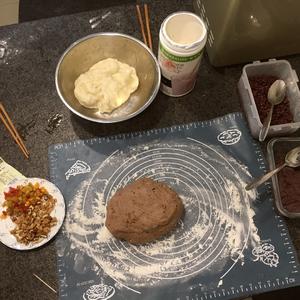 黑麦麻薯坚果欧包 外酥里糯 低卡路里的做法 步骤5
