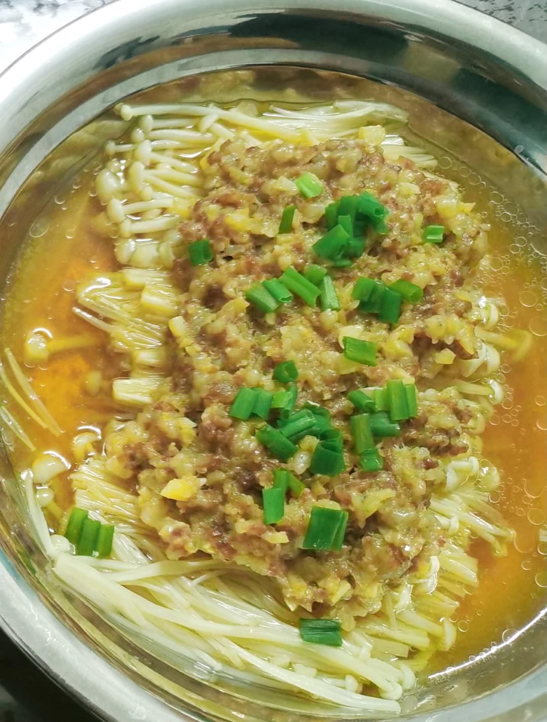 蒜蓉肉沫金针菇