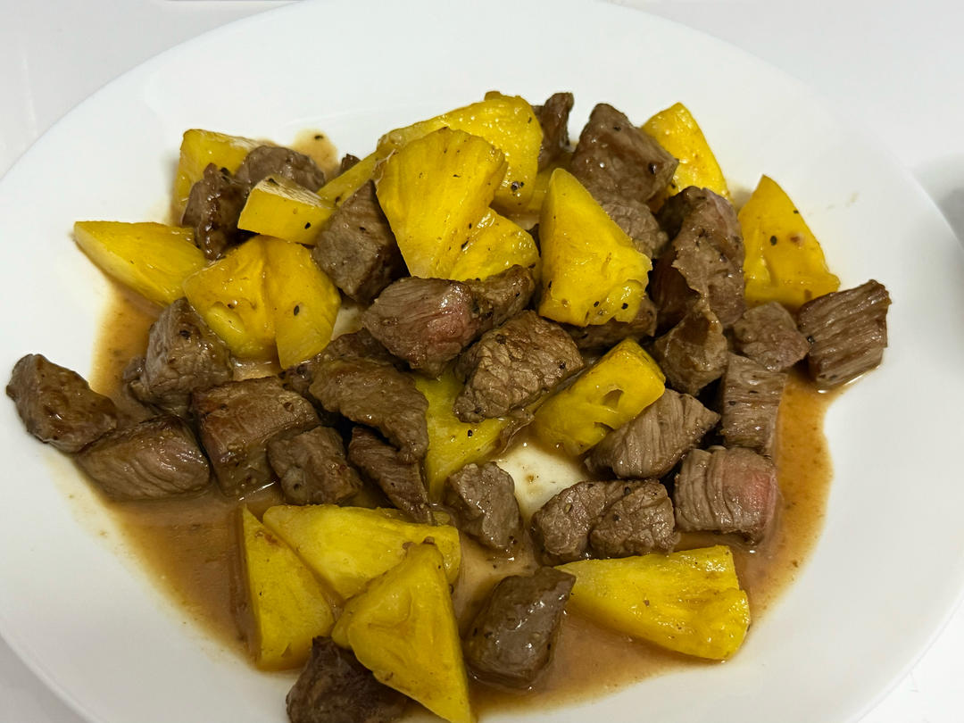 特开胃牛肉炒菠萝