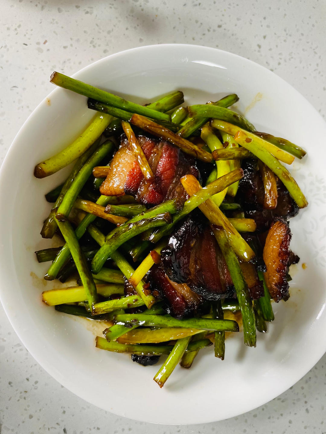 简单易做的下饭菜－蒜苔炒肉