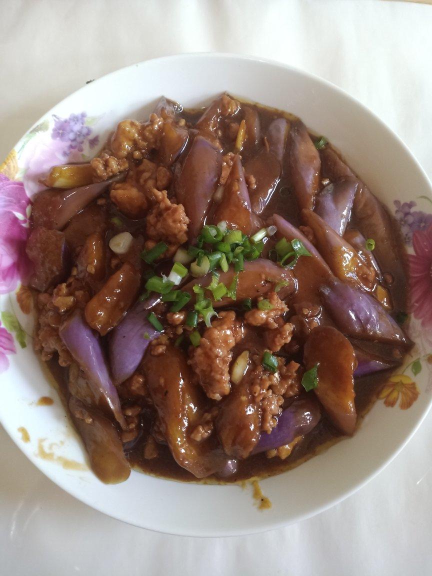 红烧肉沫茄子