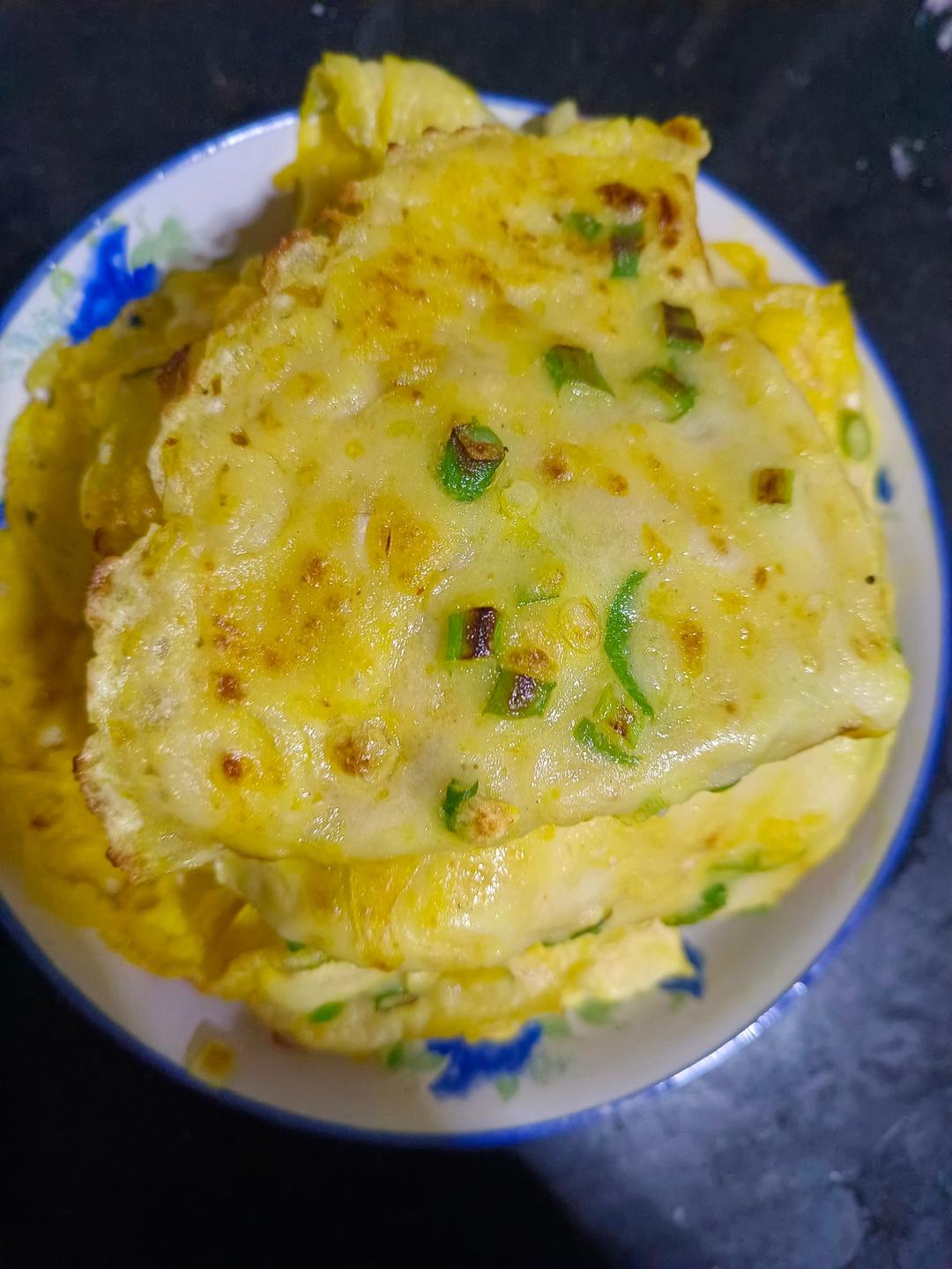 简单快手鸡蛋饼 柔软翻面不破