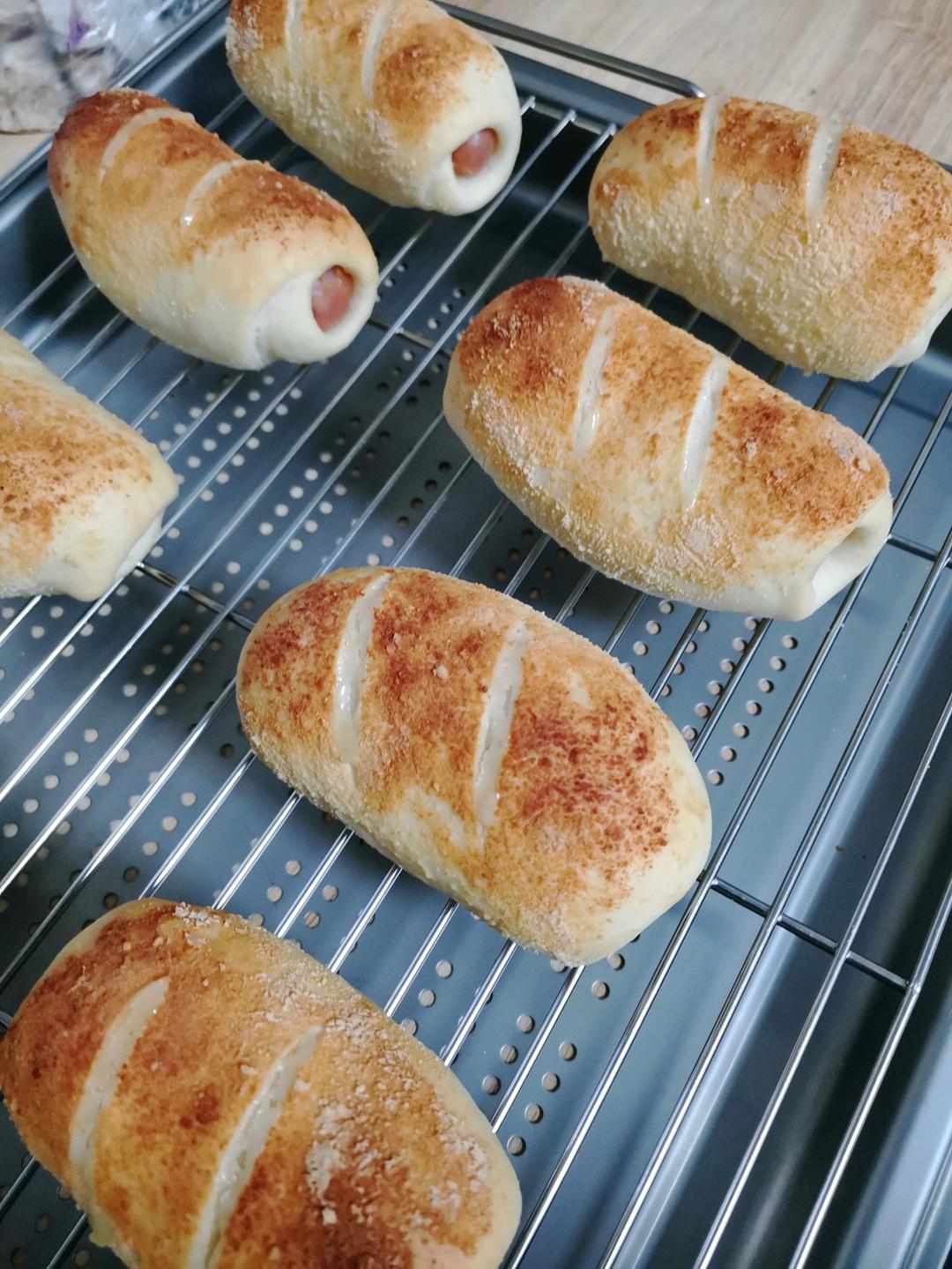 芝士火腿面包（一次发酵）