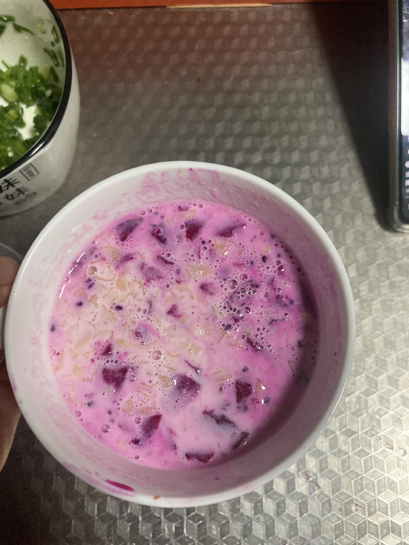 减脂期代餐-火龙果燕麦奶昔！