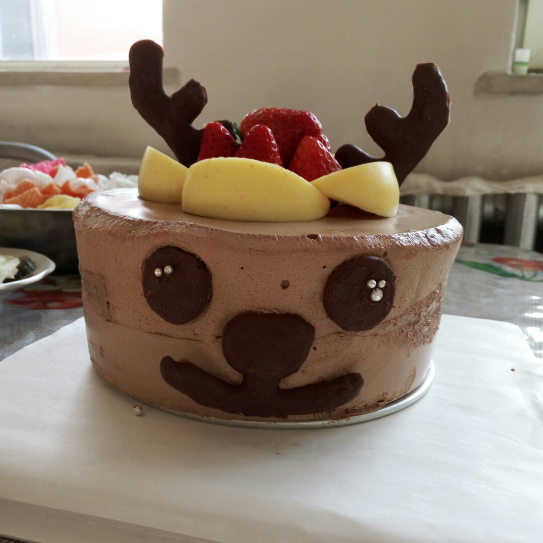 圣诞节-萌萌哒小麋鹿蛋糕