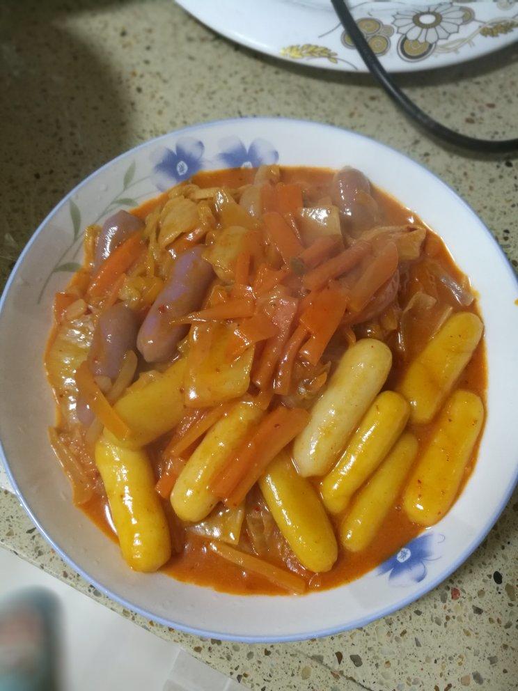 韩式辣炒年糕（or网红芝士套路之芝心年糕）