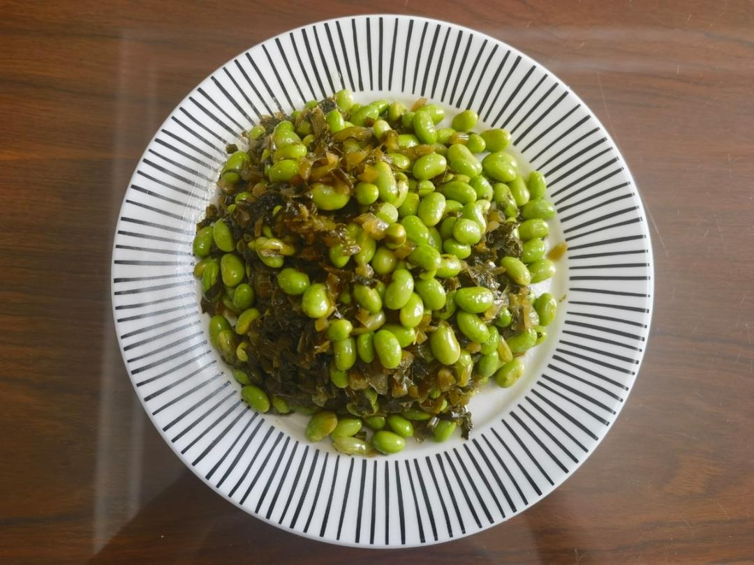 毛豆炒雪菜