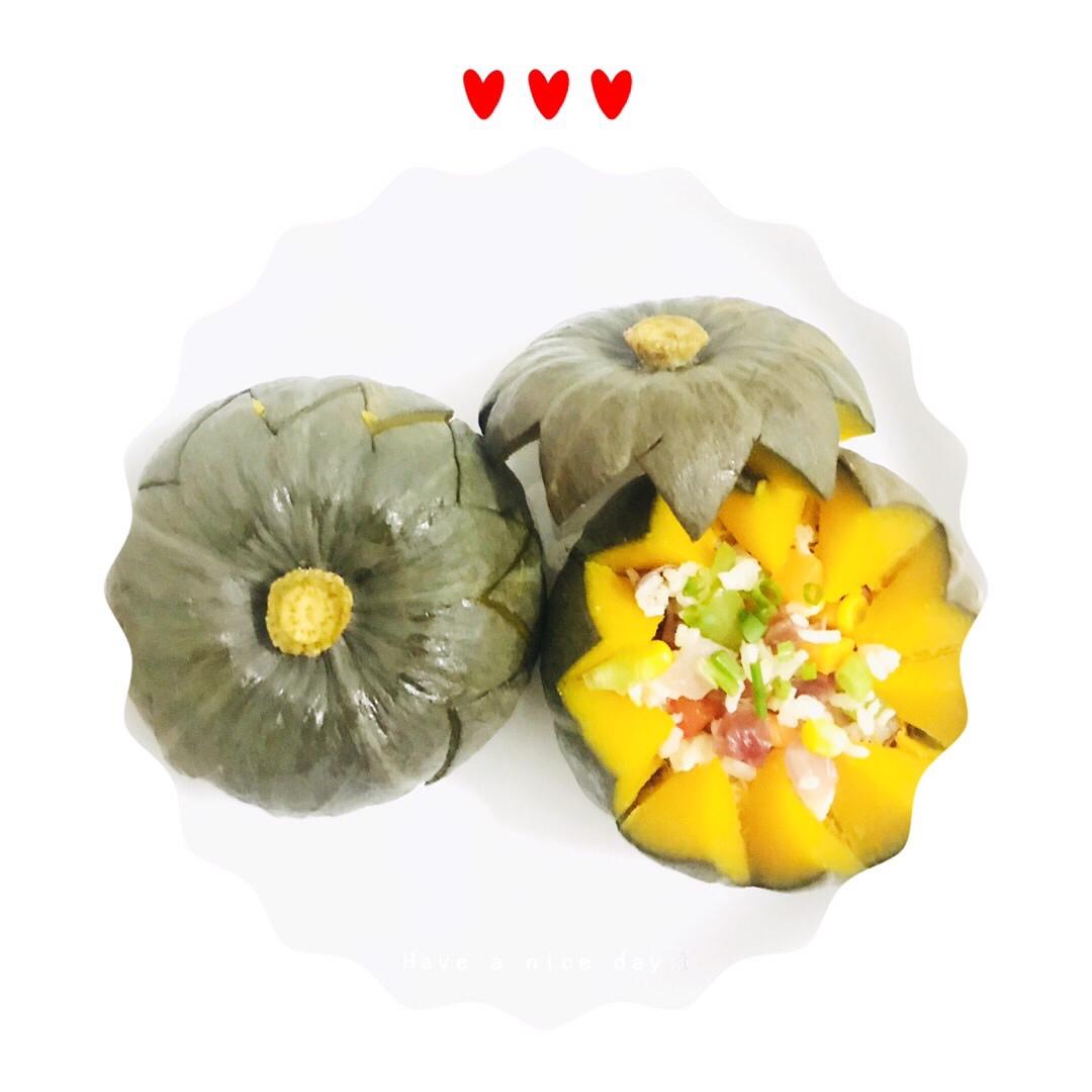 五色腊味南瓜盅