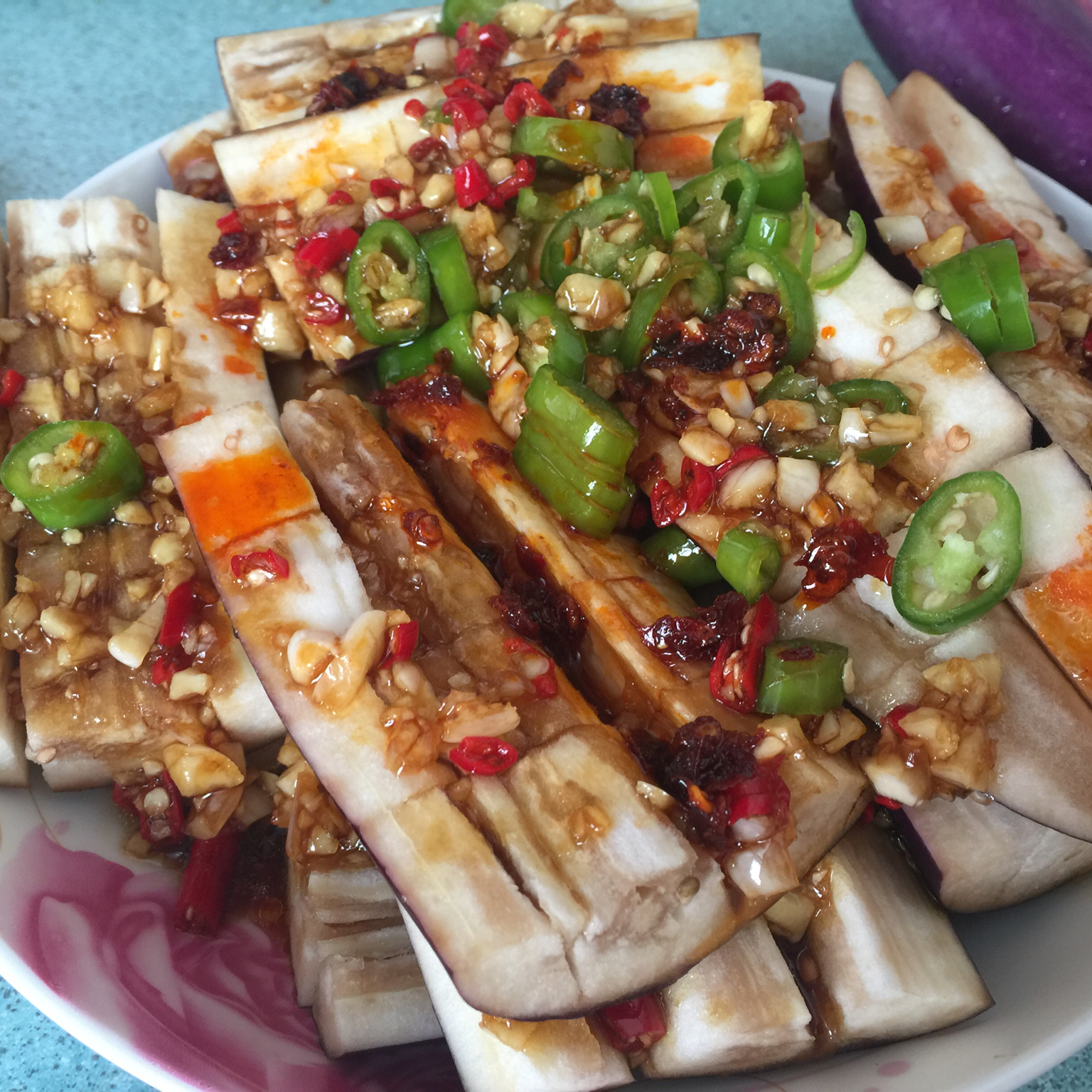 凉拌蒸茄子