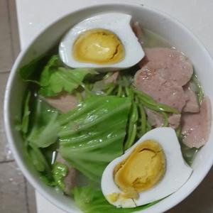 连锅面（肉、菜、咸鸭蛋与面的完美结合）的做法 步骤5
