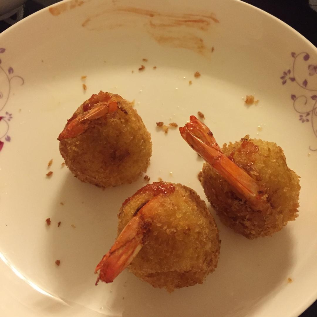 土豆泥鲜虾球