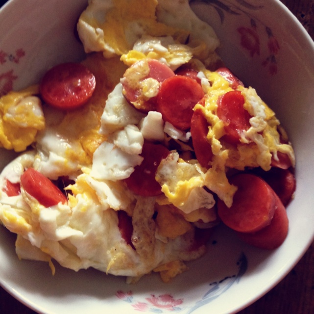 火腿肠煎蛋——快手早餐