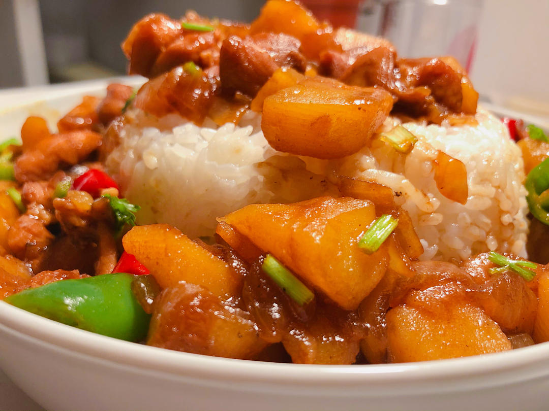 shangriwla做的香嫩多汁鸡胸肉土豆盖饭75好吃到舔碗底