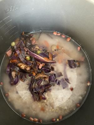 🌈彩虹烩饭（紫甘蓝火腿香菇胡萝卜豌豆烩饭）的做法 步骤8