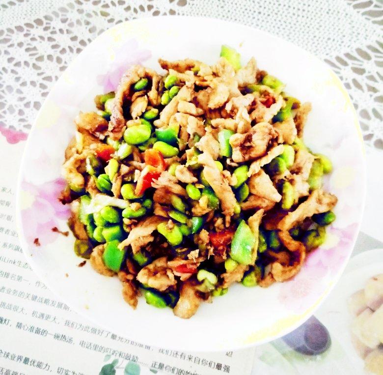 青豆（毛豆）炒鸡胸肉