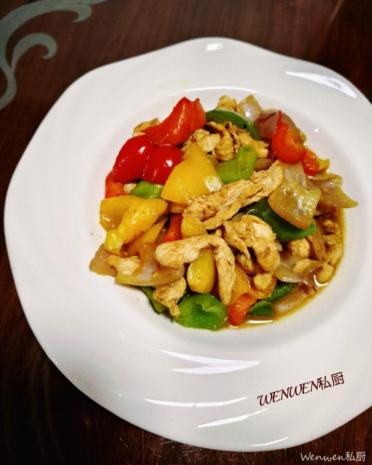 酱烧彩椒鸡胸肉，把简单变成美味～