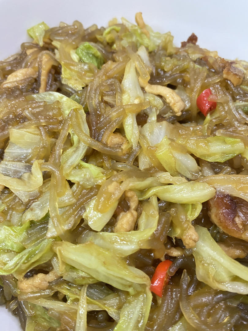 最近爱吃粉丝粉条～包菜炒粉丝