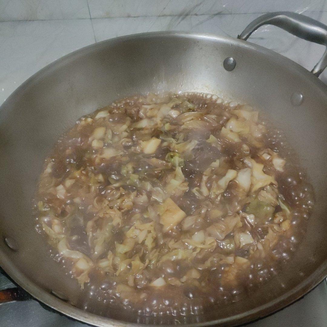 最近爱吃粉丝粉条～包菜炒粉丝