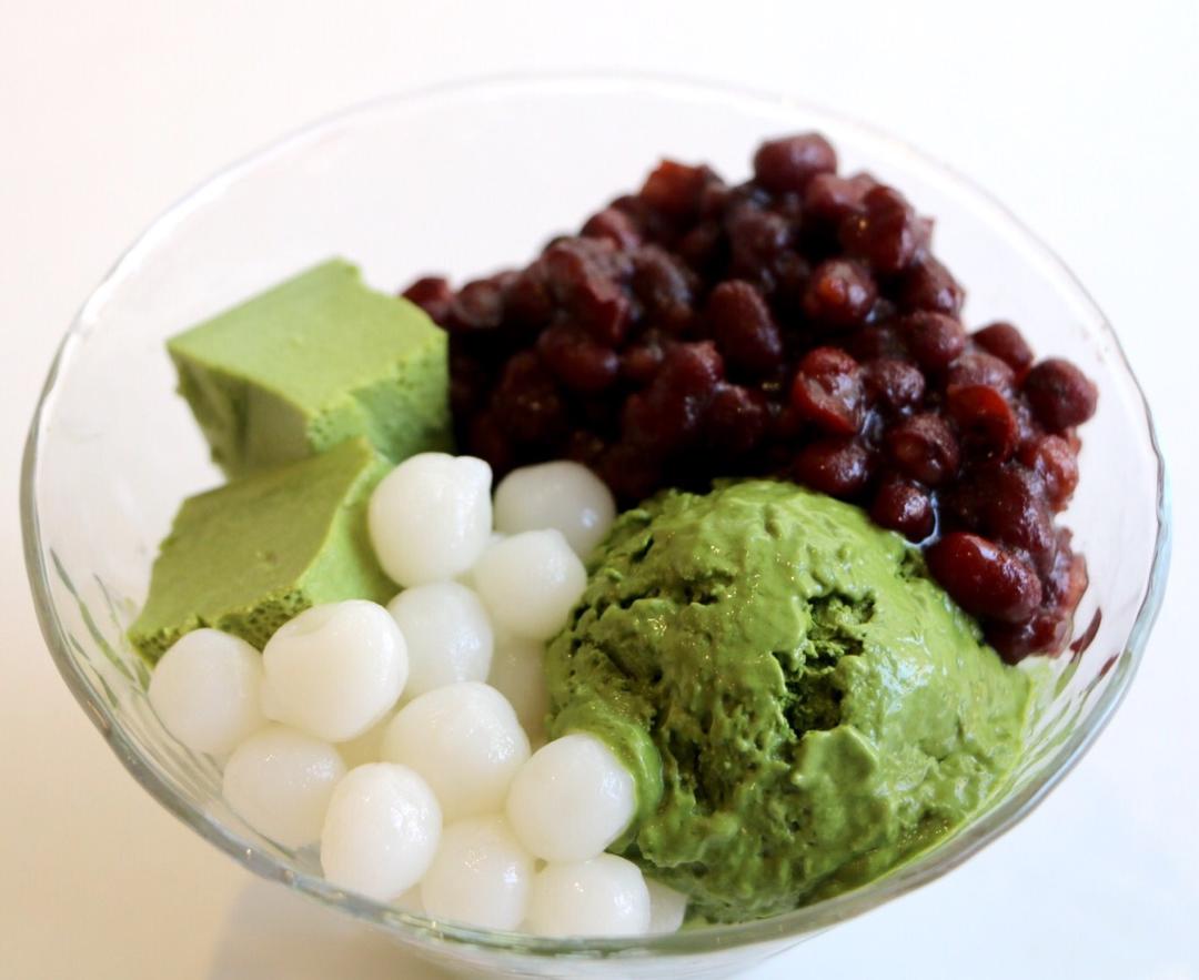 【众里寻他千百度】小圆子配蜜红豆抹茶软雪糕
