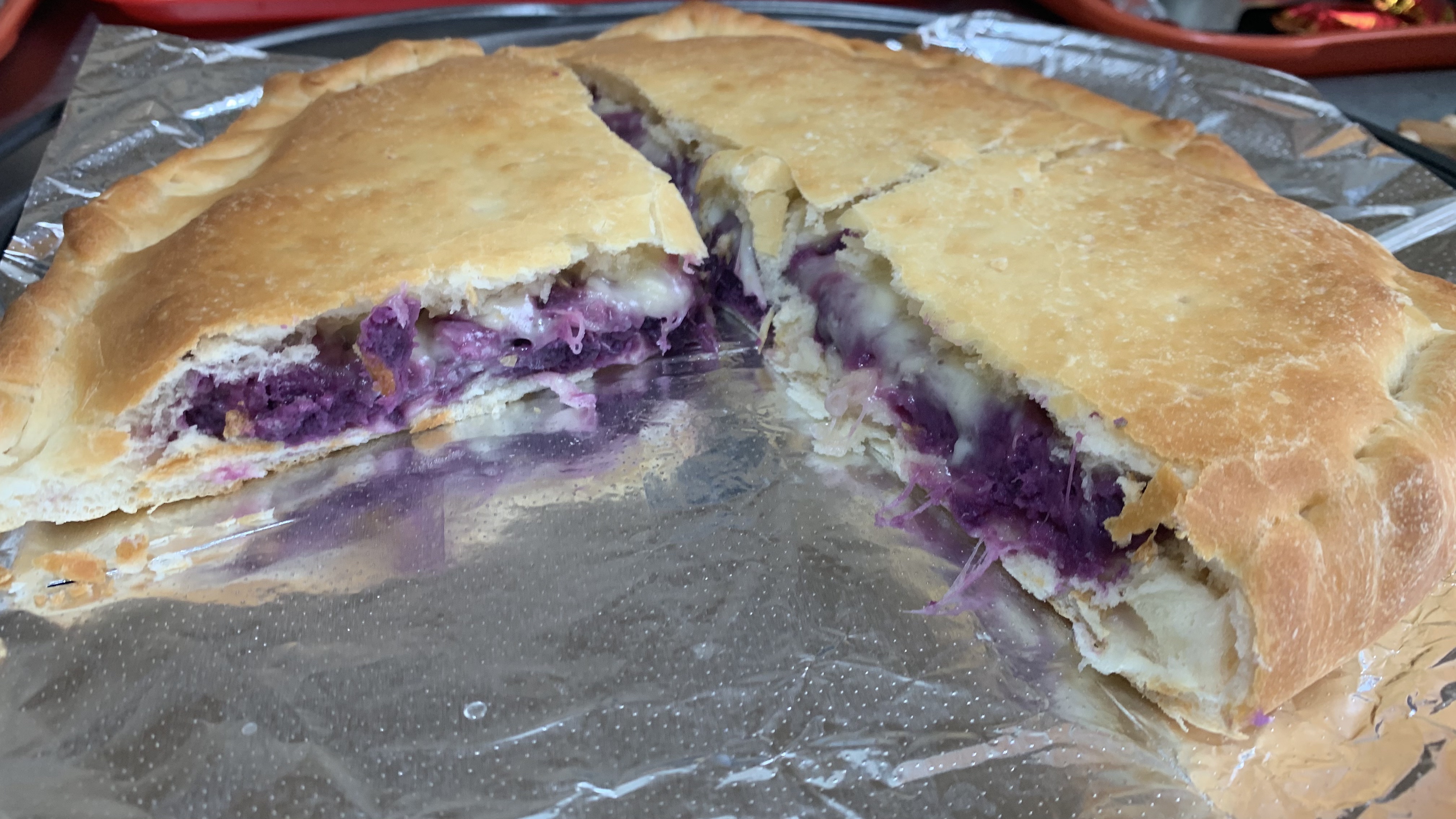 紫薯芝士奶酪包的做法