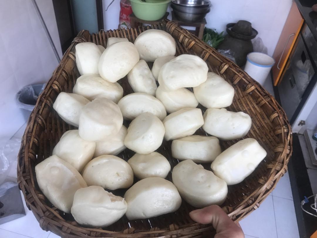 老面戗面白馒头