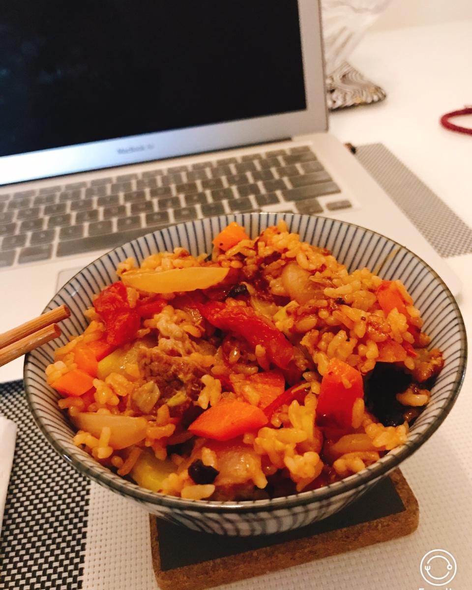 电饭煲版--牛肉焖饭（懒人饭）