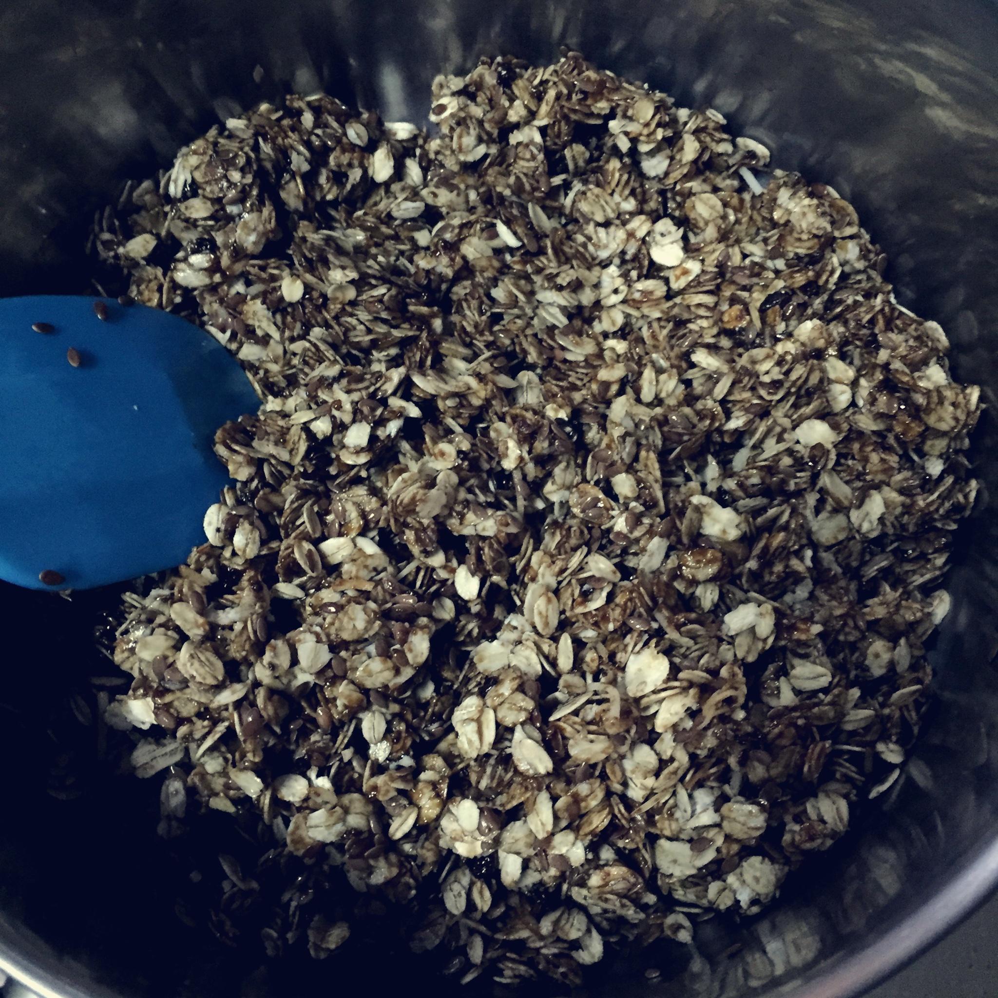 『小葵厨房』
椰丝亚麻籽燕麦能量棒 
Energy Granola bar  
(Coconut Chip Flaxseed)的做法 步骤4