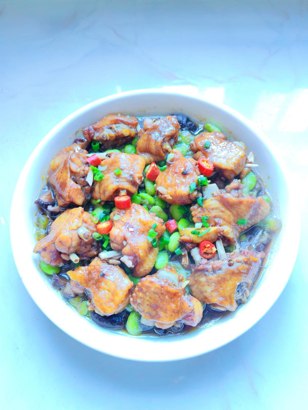 健康蒸菜！香菇毛豆蒸鸡翅｜嫩滑鲜香，好吃不腻