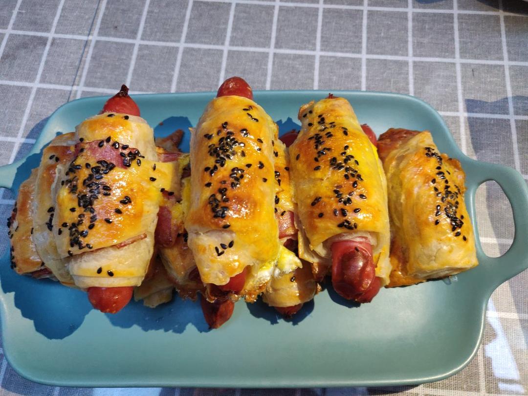 【超简单】手抓饼包肠仔