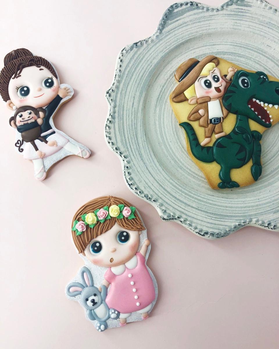 icingserena做的卡通人物糖霜饼干