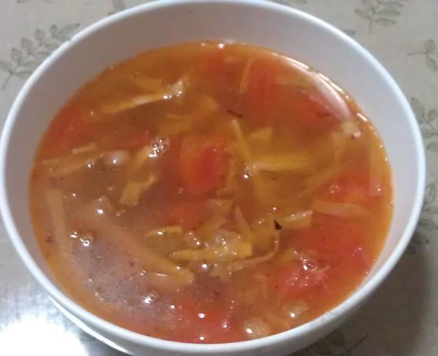 笋干番茄汤