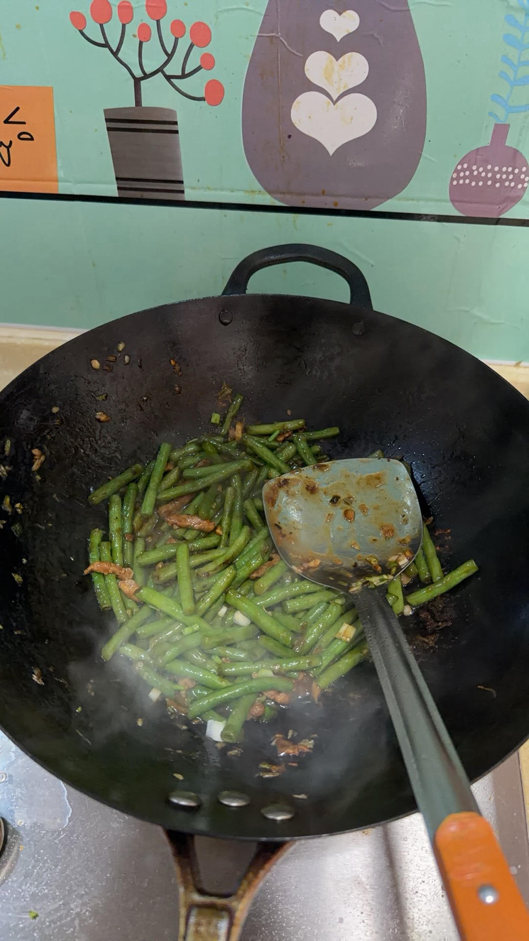 豆角炒肉丝