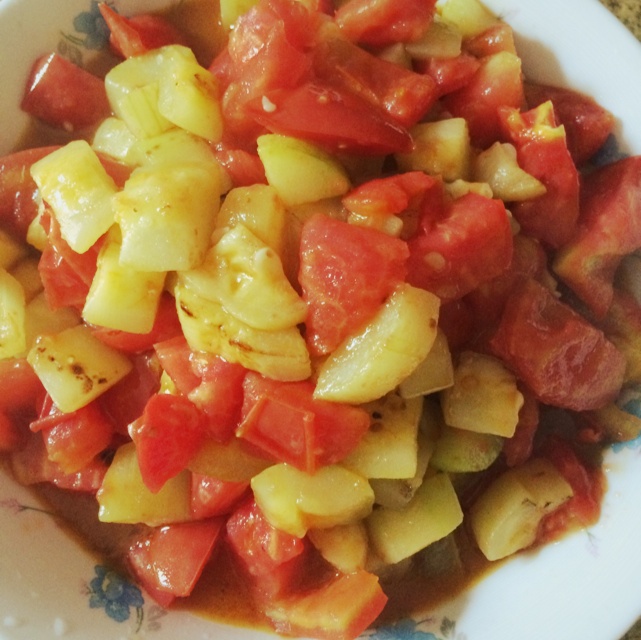 西红柿炒瓠瓜