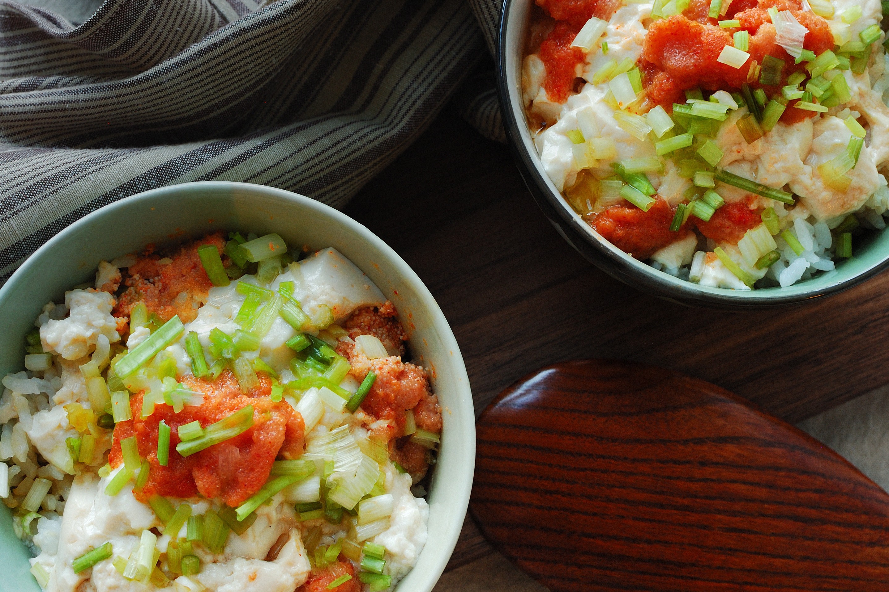 花的懒人料理之明太子豆腐丼