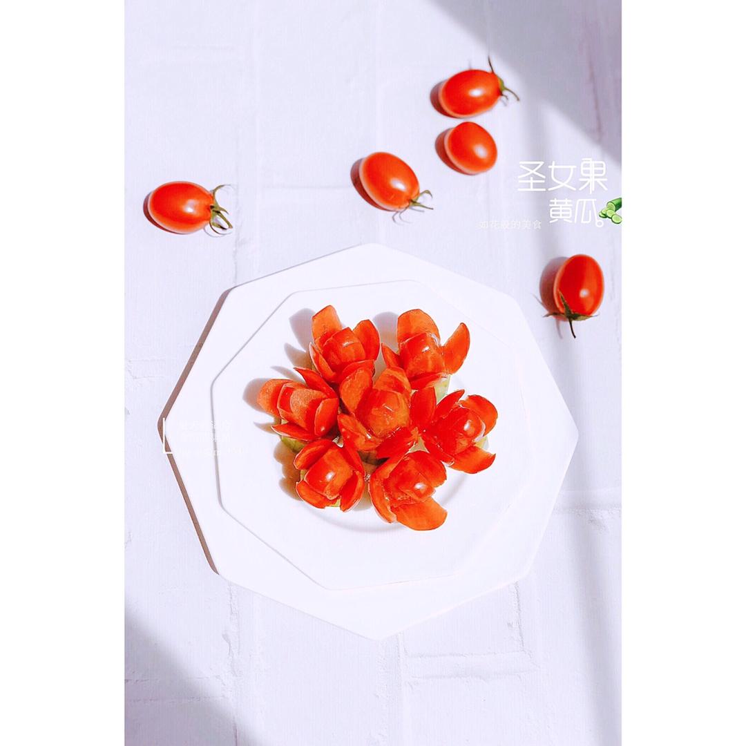 圣女果配青瓜~如花般的美食ヾ ^_^♪