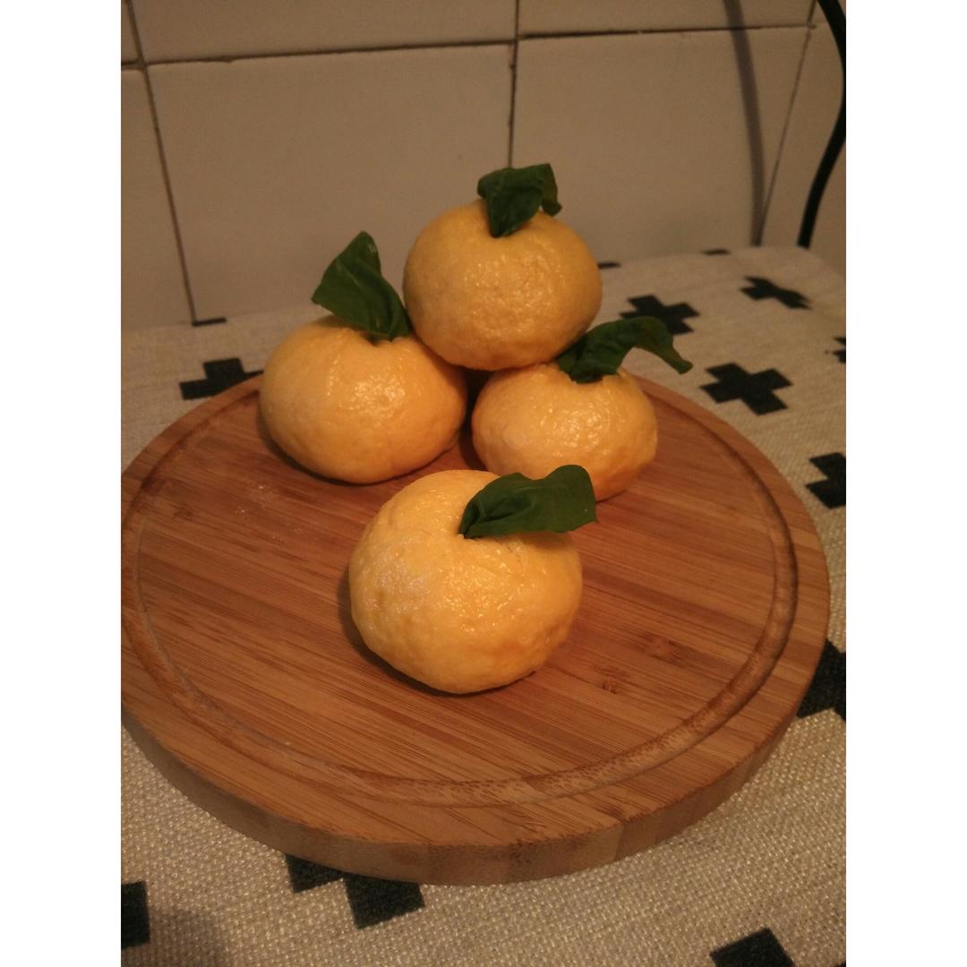 仿真橘子馒头