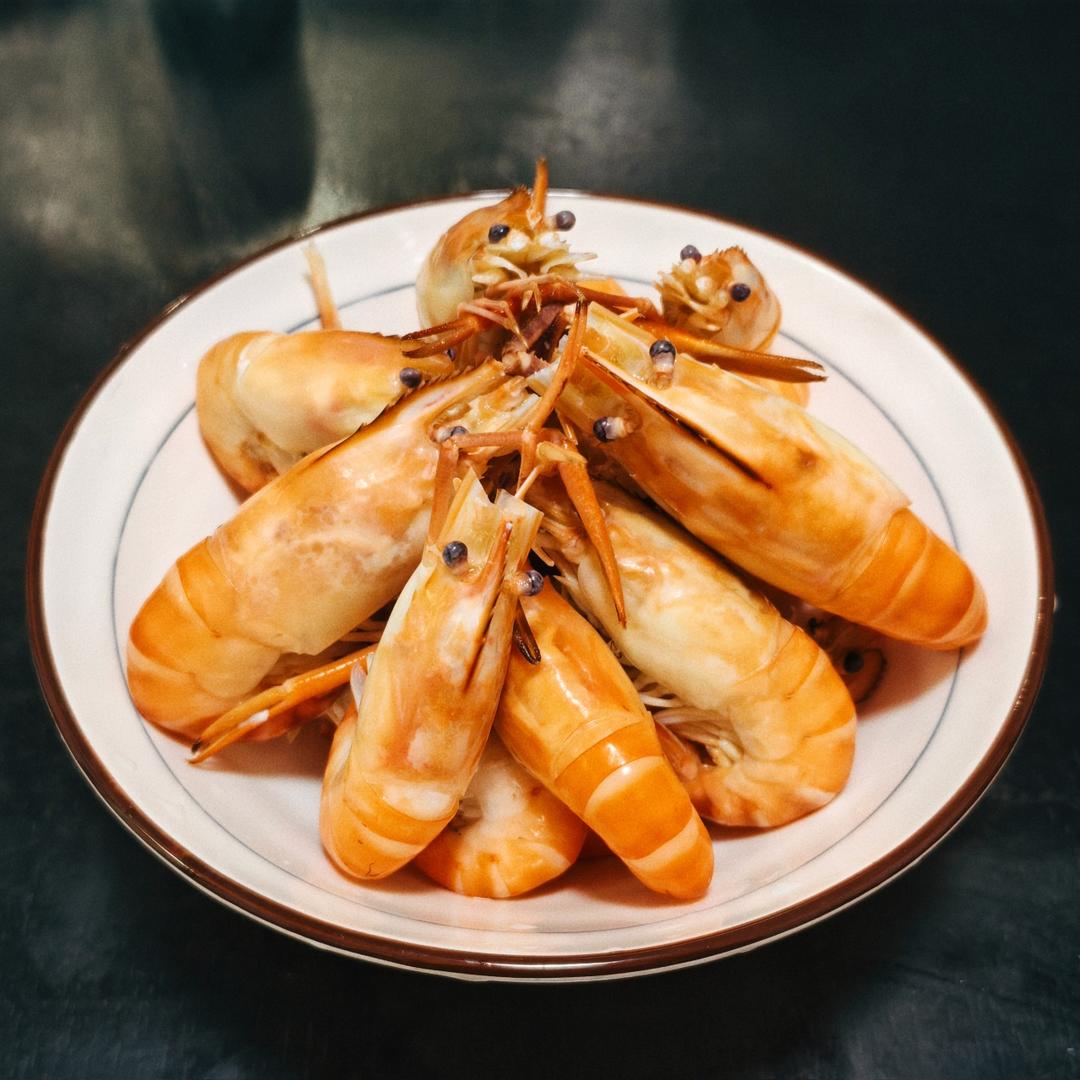 百吃不厌的白灼罗氏虾🦐