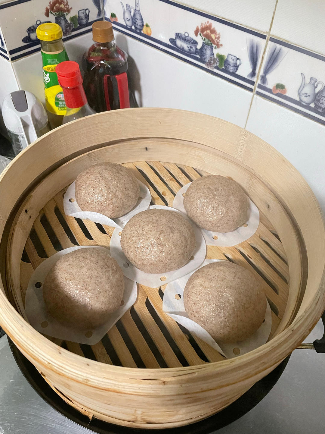 无油无糖松软的全麦馒头