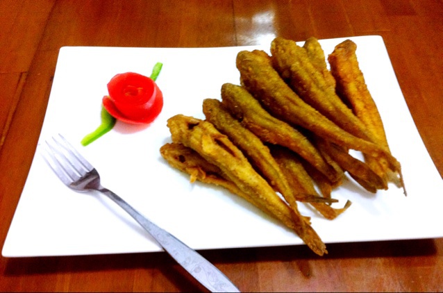 食味小厨做的椒盐龙头鱼