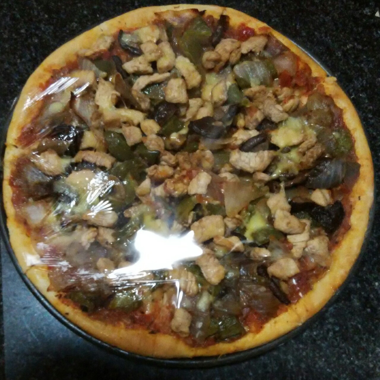 香菇鸡肉批萨