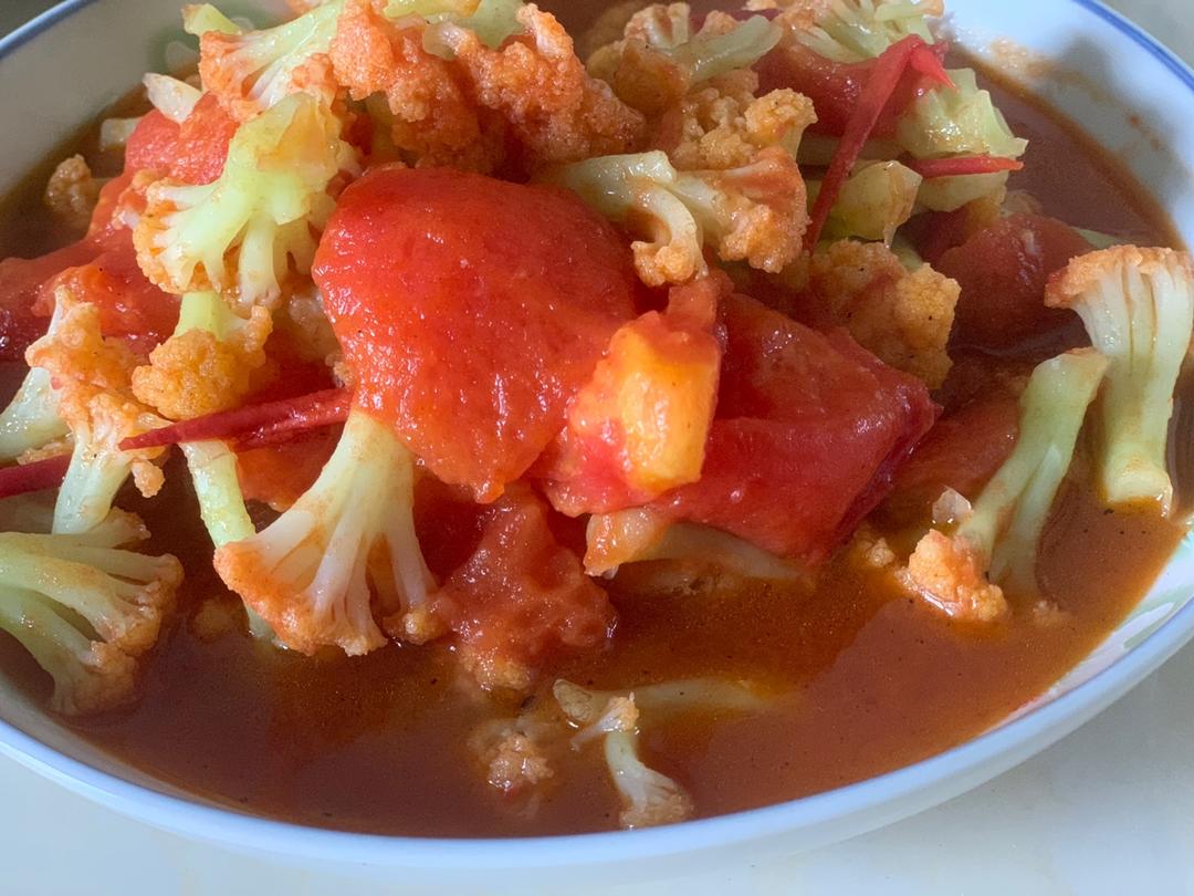 🍅炒有机花菜😘
