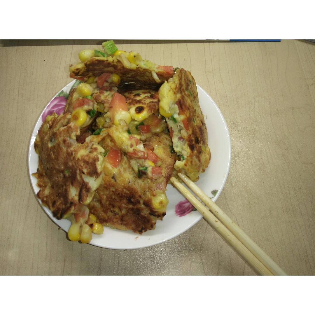 胡萝卜玉米小蛋饼