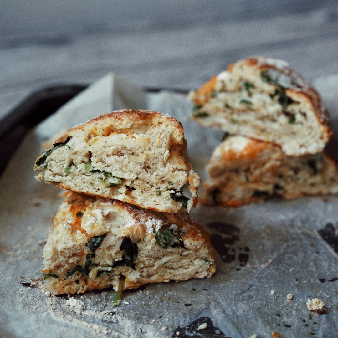 菠菜南瓜奶酪丹波面包丨健康·烘焙