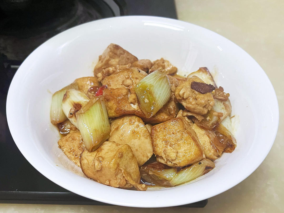 葱烧豆腐