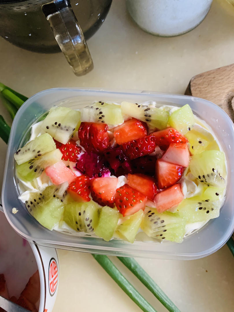 水果盒子蛋糕（低糖低油版）