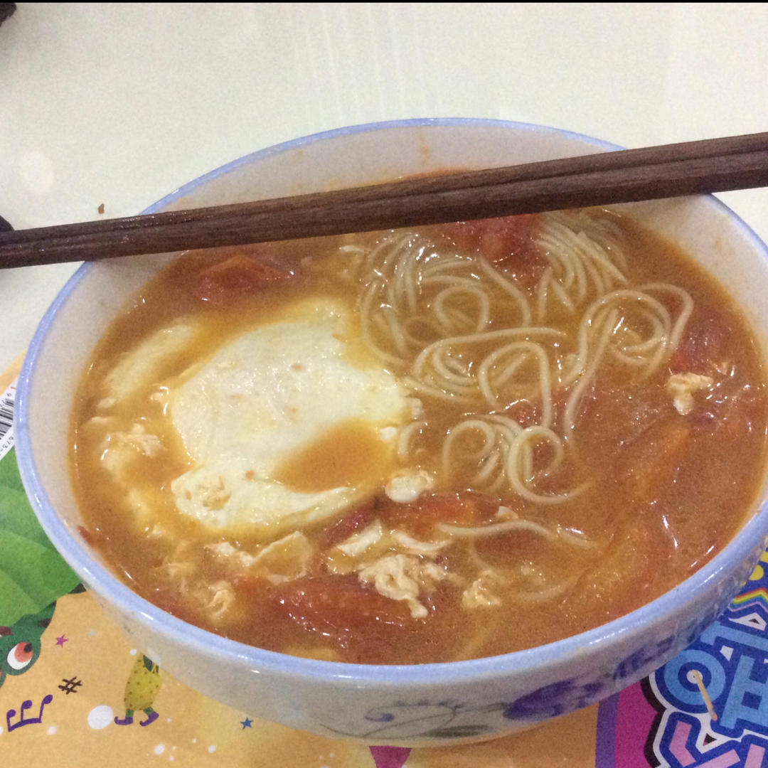 简单早饭西红柿鸡蛋挂面