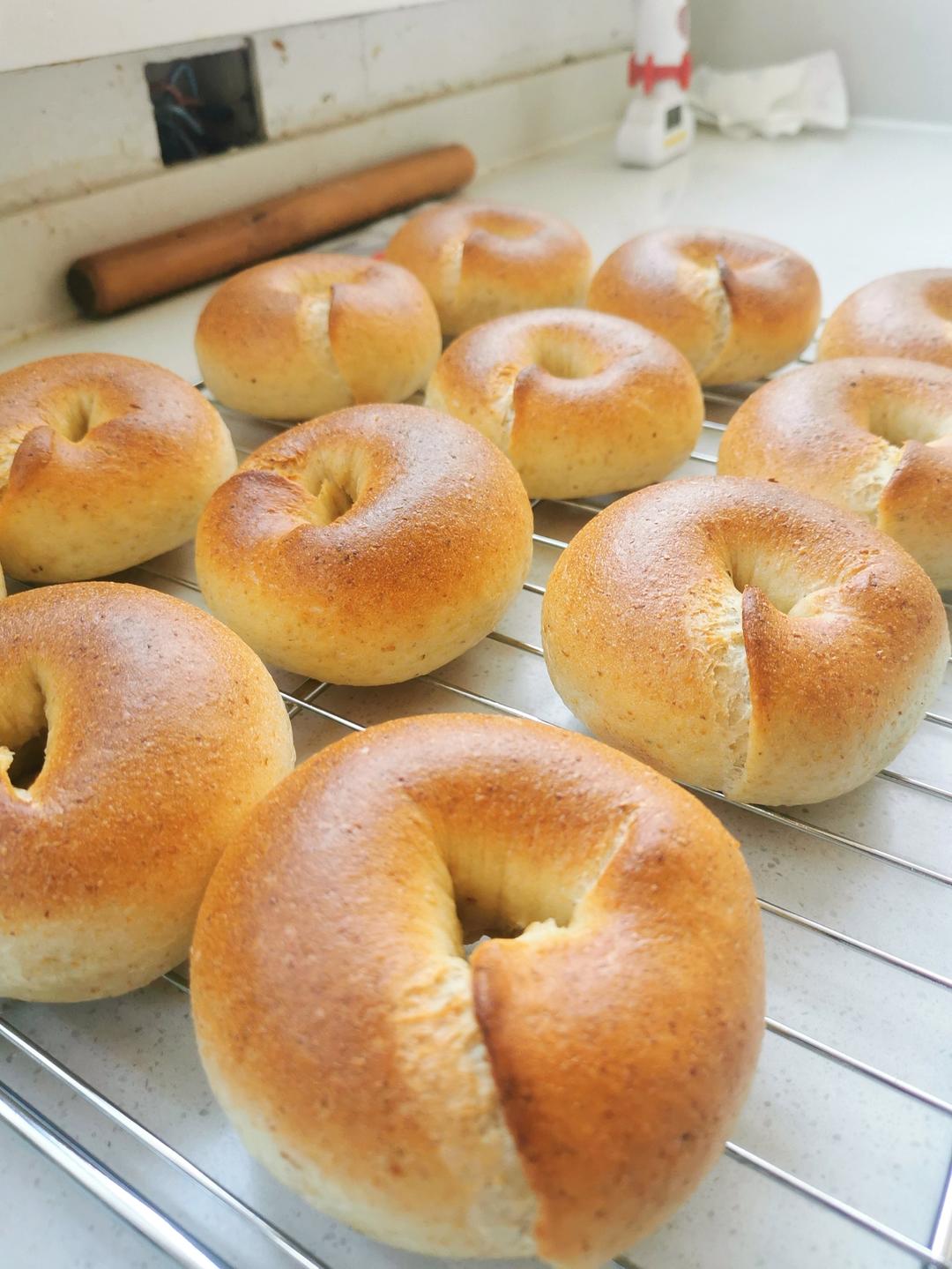 全麦贝果，低糖无油