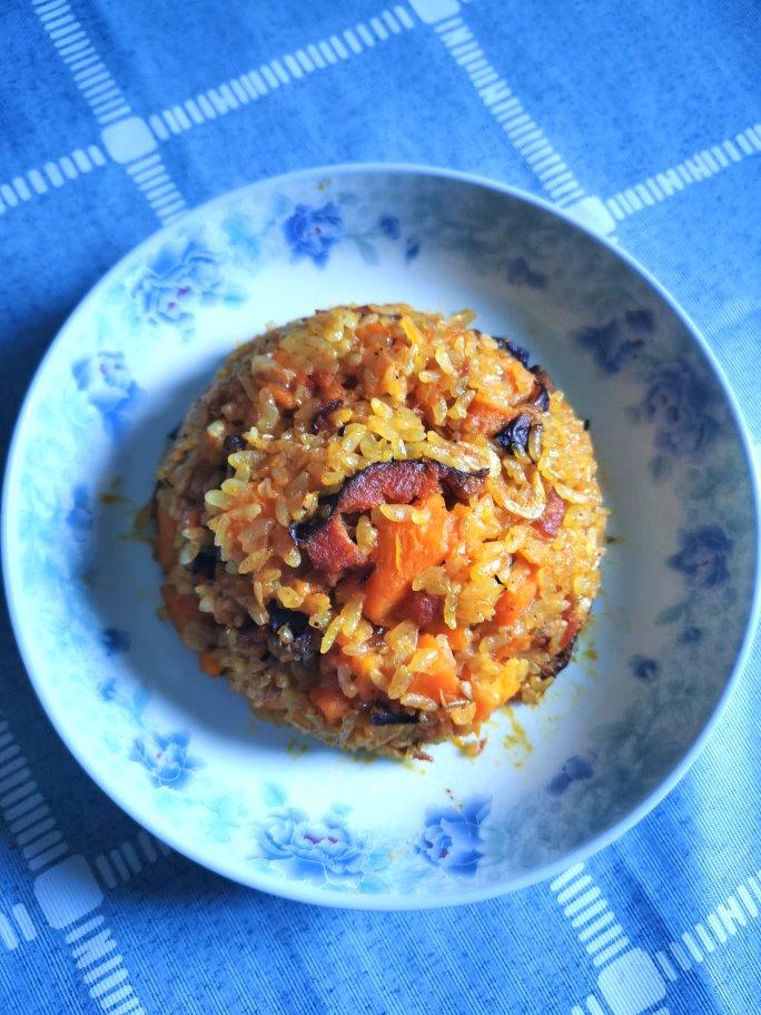 美味到不行的南瓜饭