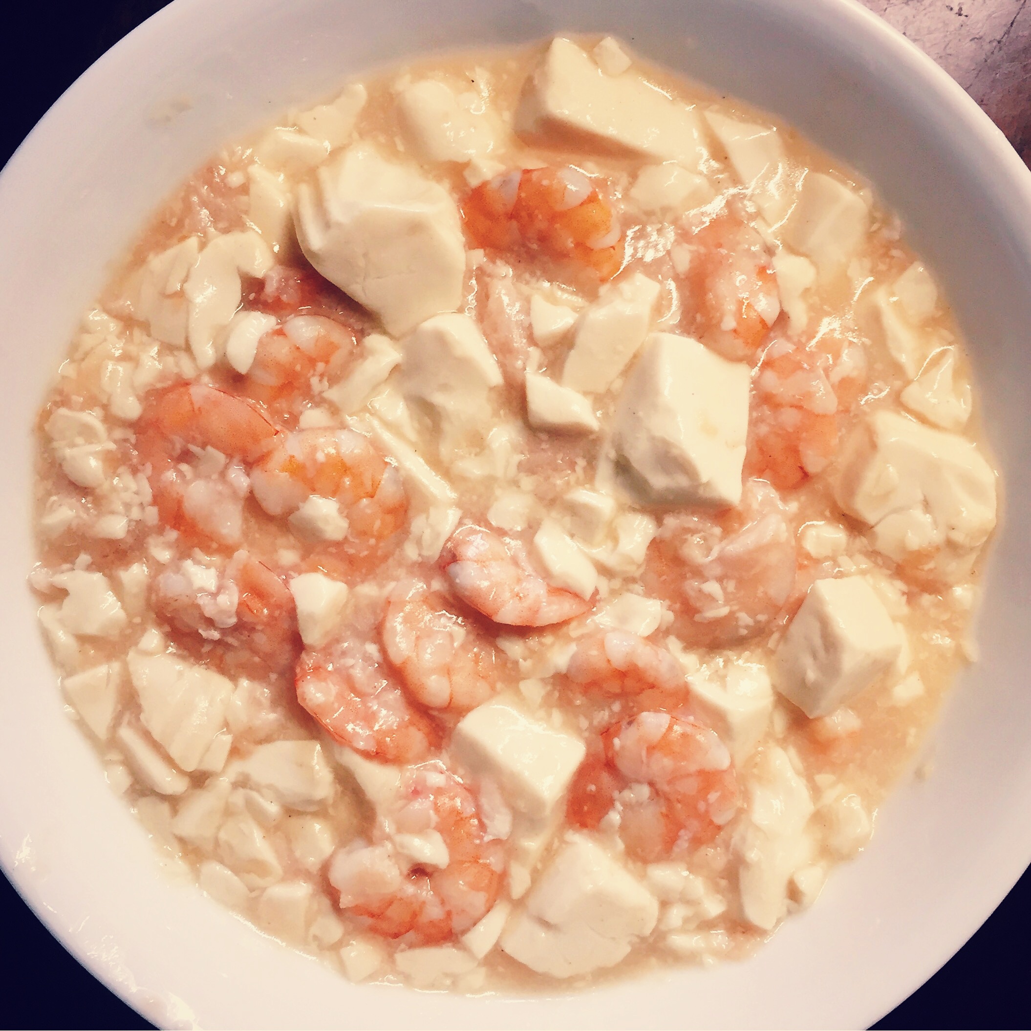 虾仁豆腐煲